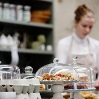 Inside the Courtyard Cafe at Knockraich Farm in Fintry near Stirling