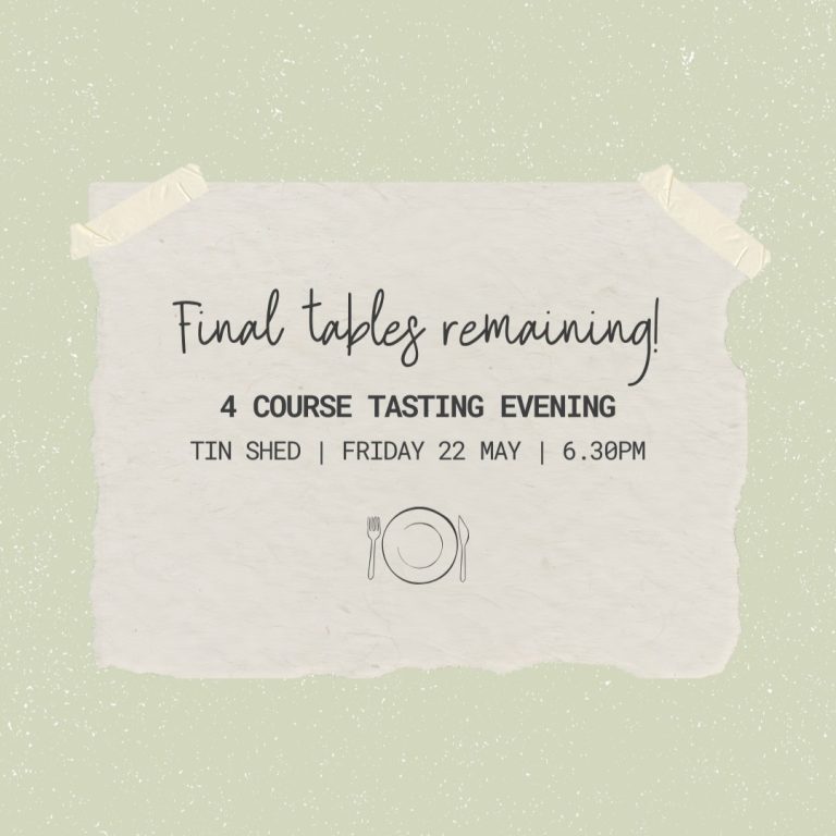 Tasting menu at Knockraich Farm event in May
